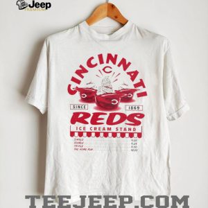 Cincinnati Reds Ice Cream Stand Vintage Style Baseball T Shirt