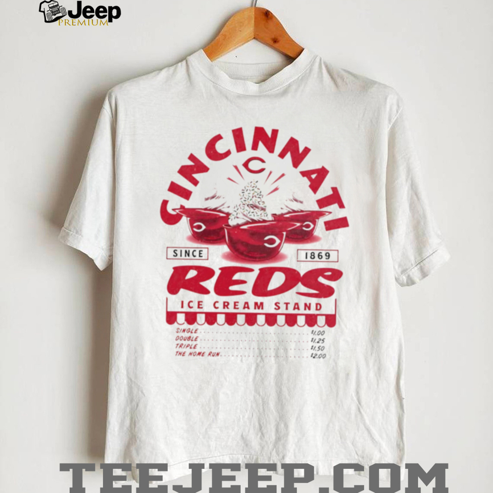 Cincinnati Reds Ice Cream Stand Vintage Style Baseball T Shirt Cincinnati Reds Ice Cream Stand Vintage Style Baseball T Shirt