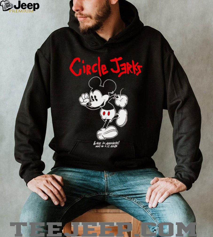 Circle Jerks Punk Rock Live In Anaheim Mickey Mouse Graphic T Shirt Circle Jerks Punk Rock Live In Anaheim Mickey Mouse Graphic T Shirt
