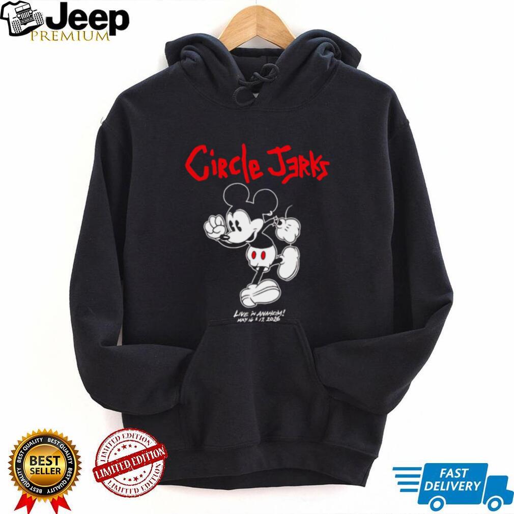 Circle Jerks Punk Rock Live In Anaheim Mickey Mouse Graphic T Shirt Circle Jerks Punk Rock Live In Anaheim Mickey Mouse Graphic T Shirt