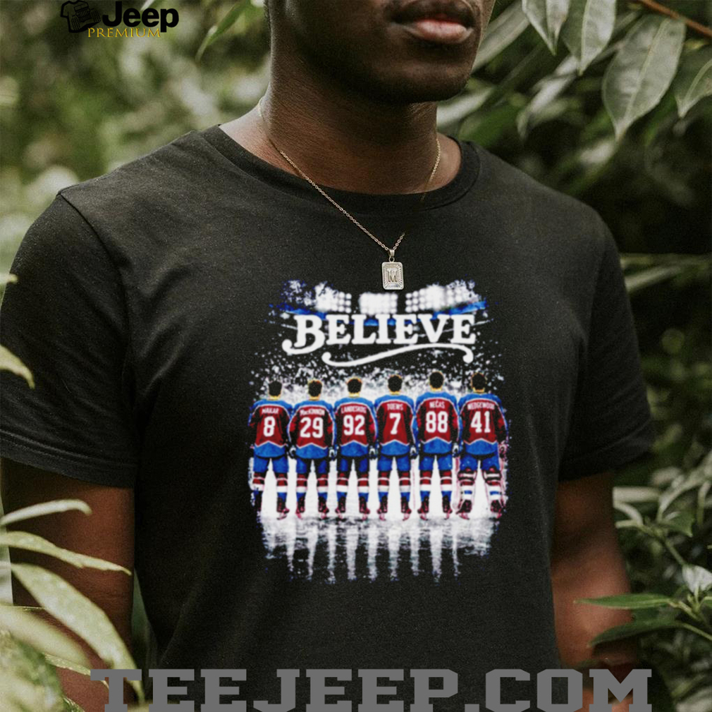 Colorado Avalanche Hockey Believe Team Players Fan Graphic T Shirt Colorado Avalanche Hockey Believe Team Players Fan Graphic T Shirt