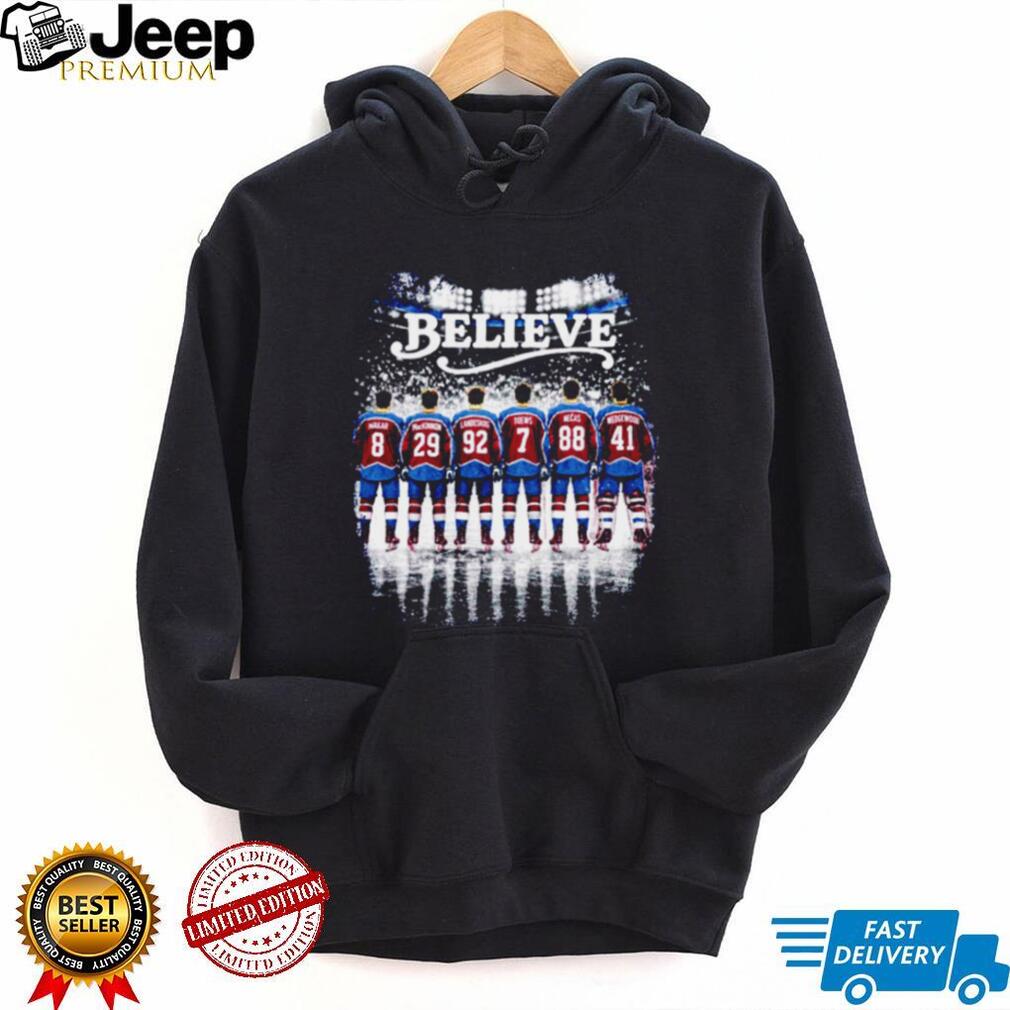 Colorado Avalanche Hockey Believe Team Players Fan Graphic T Shirt Colorado Avalanche Hockey Believe Team Players Fan Graphic T Shirt