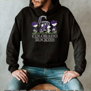 Colorado Rockies Charlie Brown Snoopy Lucy Linus Peanuts Baseball Walking Team T Shirt