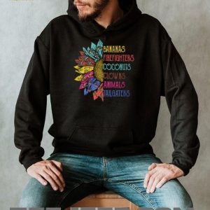 Colorful Sunflower Petals Savannah Bananas Party Animals Firefighters Coconuts Tailgaters Clowns T Shirt