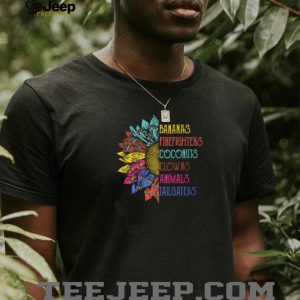 Colorful Sunflower Petals Savannah Bananas Party Animals Firefighters Coconuts Tailgaters Clowns T Shirt