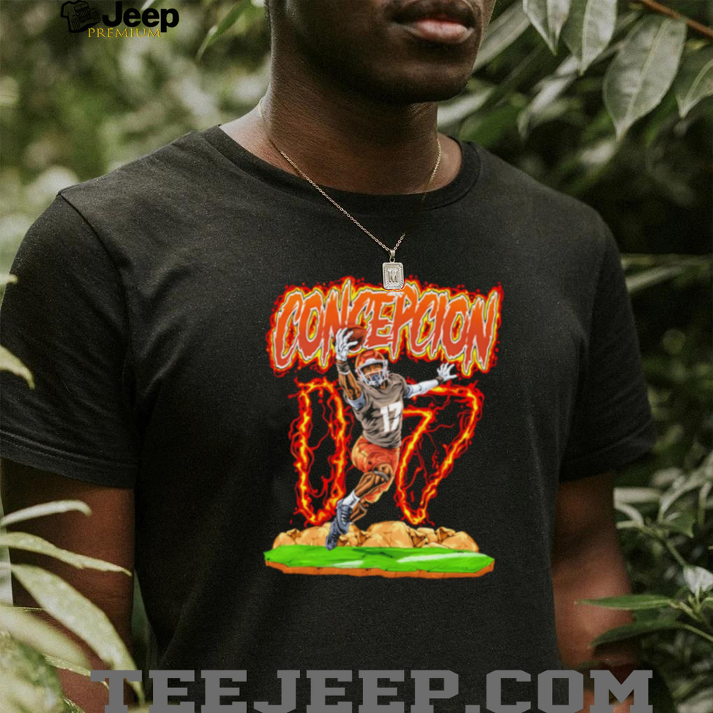 Concepcion 07 Football Player Flame Sports T Shirt Concepcion 07 Football Player Flame Sports T Shirt