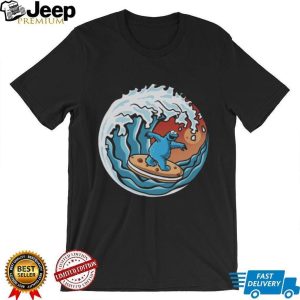 Cookie Monster Surfing The Great Wave Graphic T Shirt