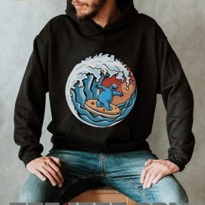 Cookie Monster Surfing The Great Wave Graphic T Shirt