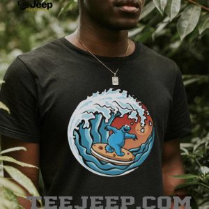 Cookie Monster Surfing The Great Wave Graphic T Shirt