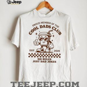 Cool Dads Club Coffee Cup Mascot Retro Dad Jokes T Shirt