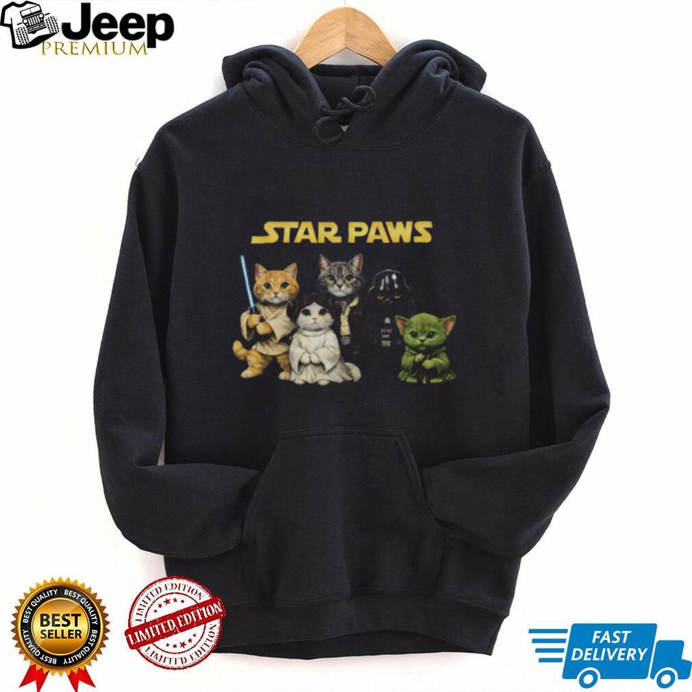 Cute Star Paws Cat Characters Sci Fi Movie Kitten Parody T Shirt Cute Star Paws Cat Characters Sci Fi Movie Kitten Parody T Shirt