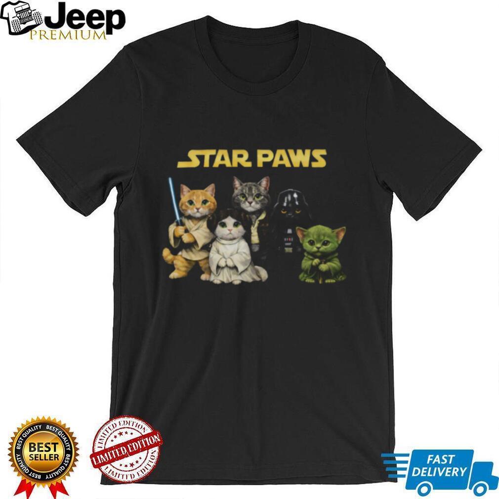 Cute Star Paws Cat Characters Sci Fi Movie Kitten Parody T Shirt Cute Star Paws Cat Characters Sci Fi Movie Kitten Parody T Shirt