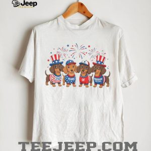Dachshund Dogs 4th Of July 250 Years US Freedom T Shirt