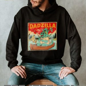 Dadzilla Fishing Dinosaur Father and Son T Shirt
