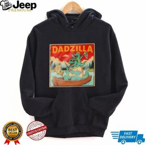 Dadzilla Fishing Dinosaur Father and Son T Shirt