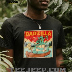Dadzilla Fishing Dinosaur Father and Son T Shirt