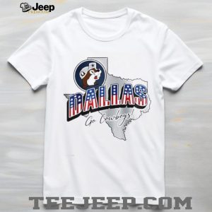 Dallas Football Mascot State Map Graphic T Shirt
