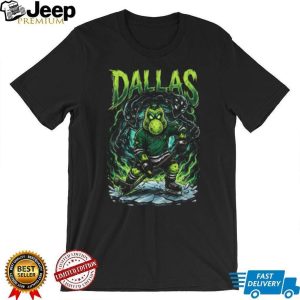 Dallas Hockey Alien Monster Mascot Ice Skating Graphic T Shirt