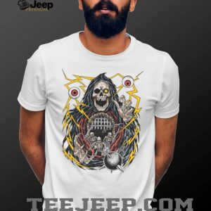 Dark Fantasy Grim Reaper Skeleton Dungeon Master Graphic T Shirt