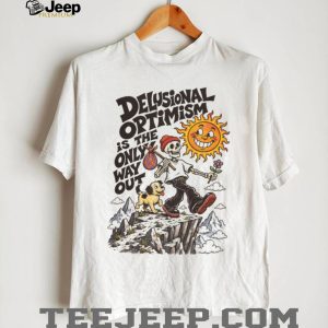 Delusional Optimism Skeleton Traveler Retro Graphic T Shirt