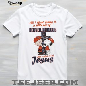 Denver Football Fan Snoopy Jesus Christian T Shirt