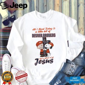 Denver Football Fan Snoopy Jesus Christian T Shirt