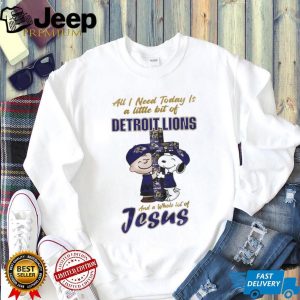 Detroit Football Fan Snoopy Jesus Christian T Shirt
