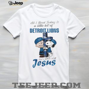 Detroit Lions Charlie Brown Snoopy Faith Jesus T Shirt