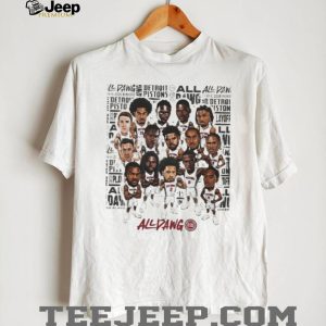 Detroit Pistons All Dawg Team Cartoon Roster Basketball T Shirt