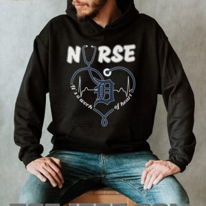 Detroit Tigers Nurse T Shirt MLB Baseball It's a Work of Heart Nursing T Shirt