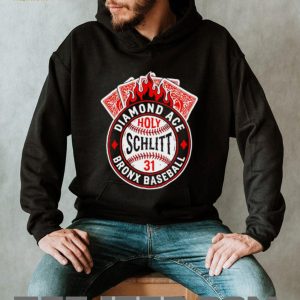 Diamond Ace Schlitt 31 Bronx Baseball Flaming Cards Shirt