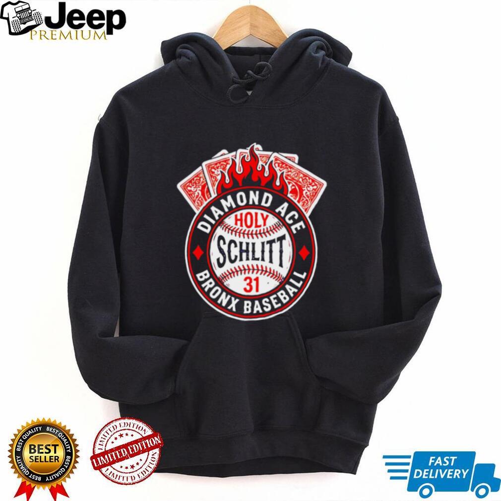 Diamond Ace Schlitt 31 Bronx Baseball Flaming Cards Shirt Diamond Ace Schlitt 31 Bronx Baseball Flaming Cards Shirt
