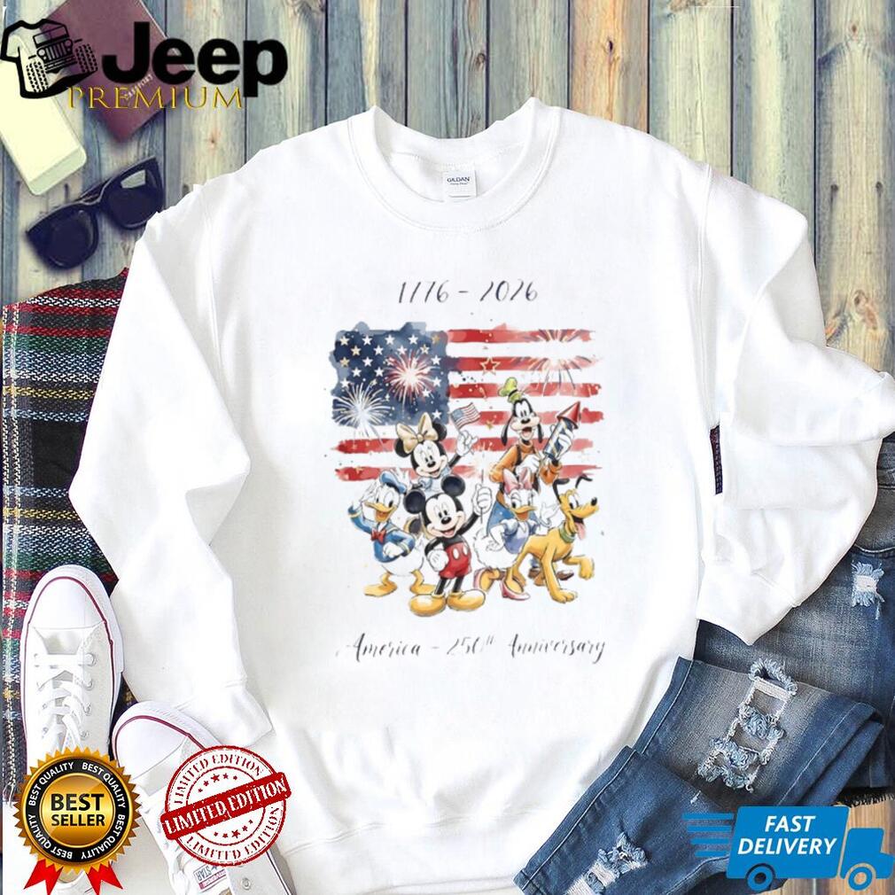 Disney Mickey Mouse And Friends US Flag America 250th Anniversary T Shirt Disney Mickey Mouse And Friends US Flag America 250th Anniversary T Shirt