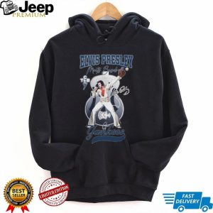 Elvis Presley Meets New York Baseball Go Yankees Graphic T Shirt