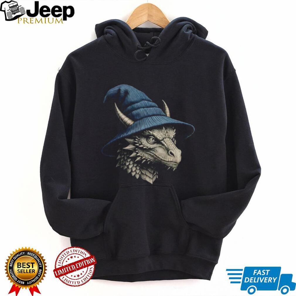 Fantasy Dragon Blue Wizard Hat Magic RPG Gamer Halloween T Shirt Fantasy Dragon Blue Wizard Hat Magic RPG Gamer Halloween T Shirt