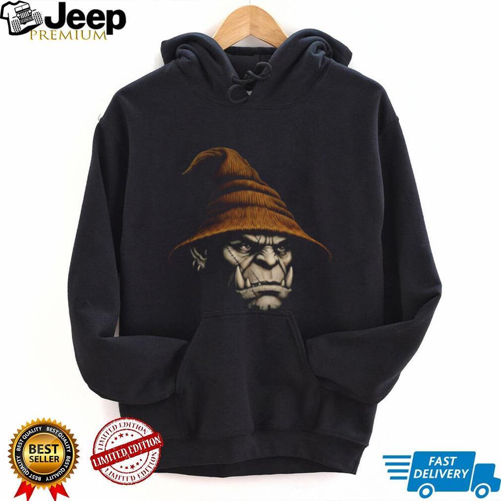 Fantasy Orc Orange Wizard Hat Magic RPG Gamer Halloween T Shirt Fantasy Orc Orange Wizard Hat Magic RPG Gamer Halloween T Shirt