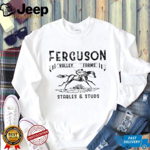 Ferguson Valley Farms Horse Racing Stables Vintage T Shirt