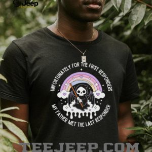 First Responders Grim Reaper Rainbow Dark Humor Graphic T shirt