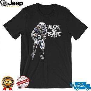 Football Player All Gas No Brakes Sports Graphic T Shirt