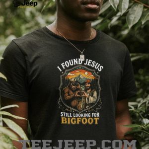 Funny Bigfoot And Jesus Hiking Forest Nature T Shirt