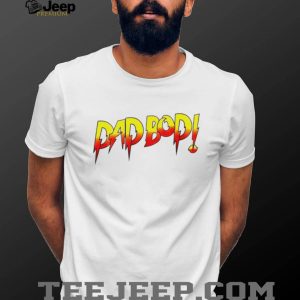 Funny Dad Bod Retro Lightning Bolt Graphic Humor T Shirt