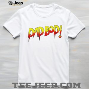 Funny Dad Bod Retro Lightning Bolt Graphic Humor T Shirt