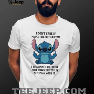 Funny Stitch Middle Finger Don't Care Sarcastic Attitude T Shirt