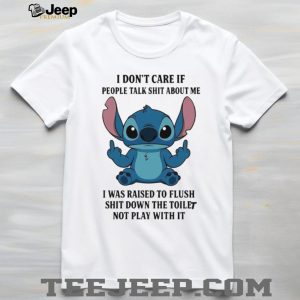 Funny Stitch Middle Finger Don't Care Sarcastic Attitude T Shirt