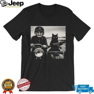 Gangster Grandma and Cat with Rifle Sidecar Vintage T Shirt