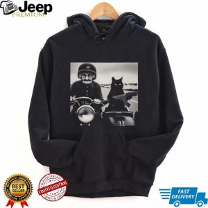 Gangster Grandma and Cat with Rifle Sidecar Vintage T Shirt