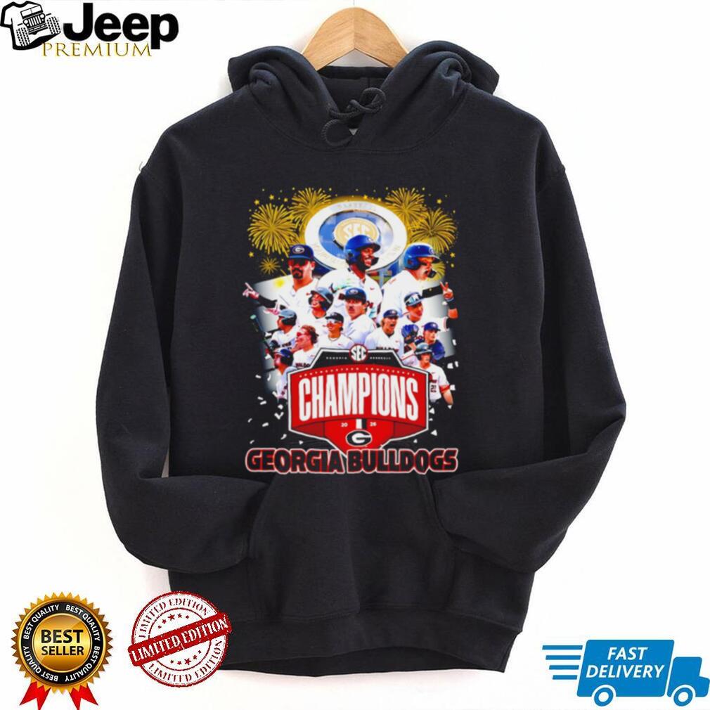 Georgia Bulldogs 2026 Baseball SEC Champions Team T Shirt Georgia Bulldogs 2026 Baseball SEC Champions Team T Shirt