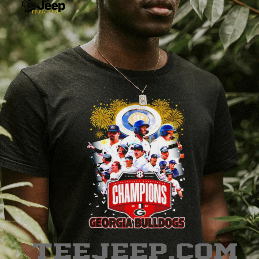 Georgia Bulldogs 2026 Baseball SEC Champions Team T Shirt Georgia Bulldogs 2026 Baseball SEC Champions Team T Shirt