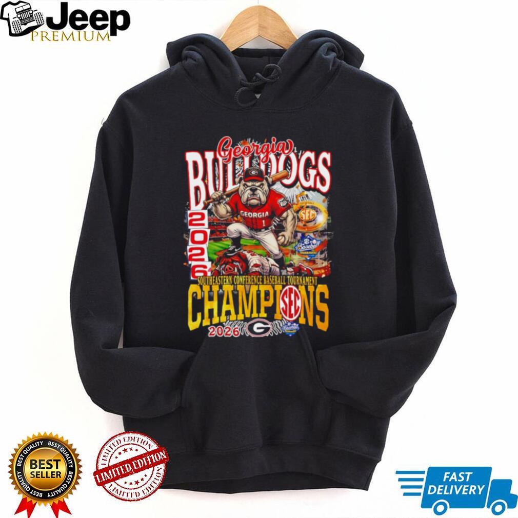 Georgia Bulldogs 2026 SEC Baseball Champions Bulldog T Shirt Georgia Bulldogs 2026 SEC Baseball Champions Bulldog T Shirt