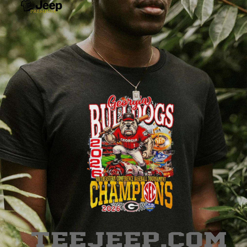 Georgia Bulldogs 2026 SEC Baseball Champions Bulldog T Shirt Georgia Bulldogs 2026 SEC Baseball Champions Bulldog T Shirt
